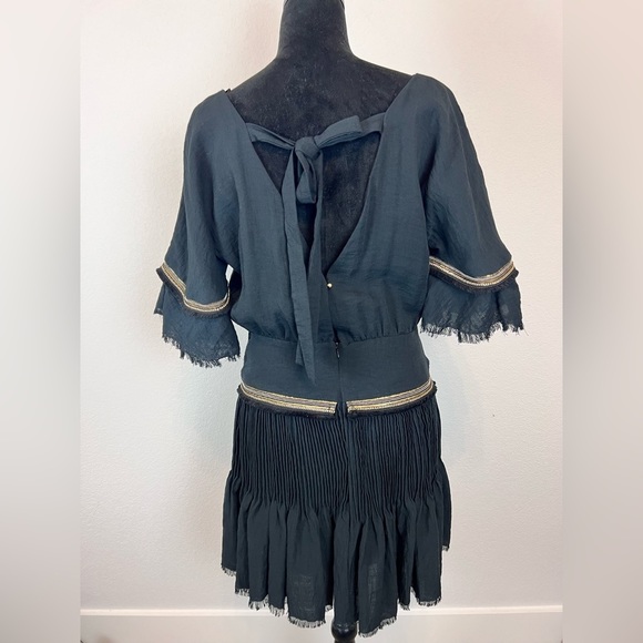 NWT Stevie May The Card Players Mini Dress in Black & Gold Size Large - Picture 11 of 11